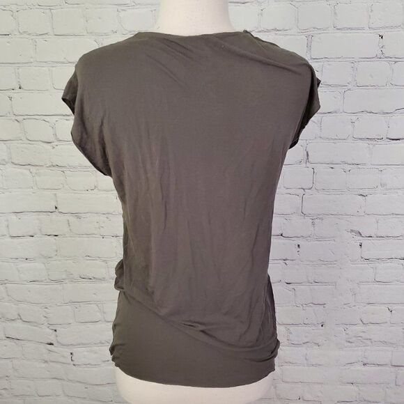 BAILEY 44 𝅺Women's Gathered Cap Sleeve Blouse Top S - Picture 4 of 6